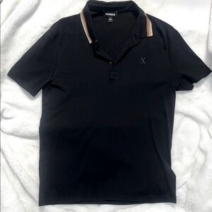 Express Men's Black Polo Shirt